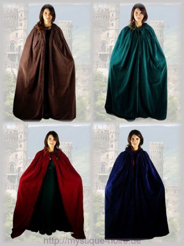 Medieval Velvet Cloak Ravenna - Linned